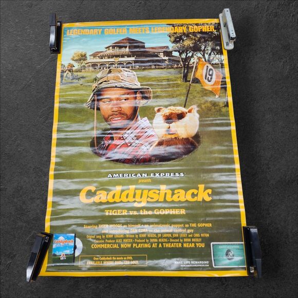 2004 Caddyshack American Express Poster Tiger Woods 27x38 Vintage Style Golf - Picture 2 of 14